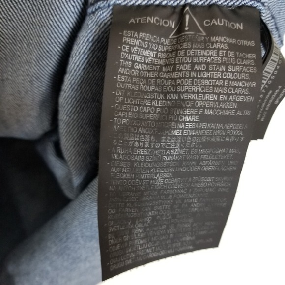 Zara Minimalist Denim Jacket Women Sz M Blue Long Pockets Relaxed Boho - Picture 11 of 11